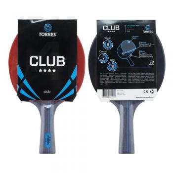 Ракетка для настольного тенниса Torres Club 4*, арт. ТТ21008