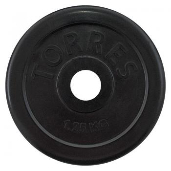 Диски черные обрез.TORRES 10,0 кг D=25 мм, арт. PL507110